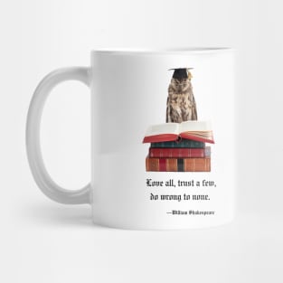 Wise Owl Quoting Shakespeare Mug